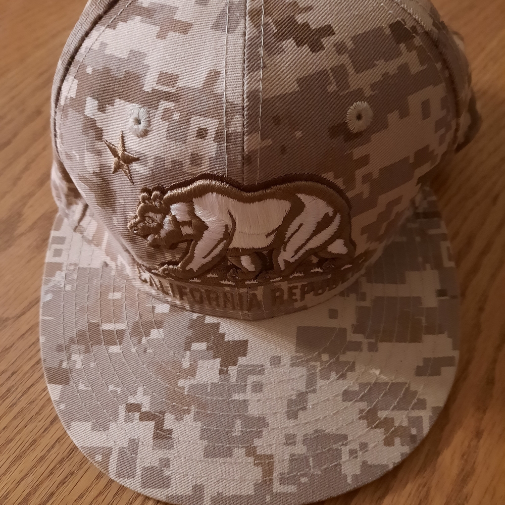 Whang Clothing Desert Digital Camo Baseball Cap Republic of CA Bear Embroidered